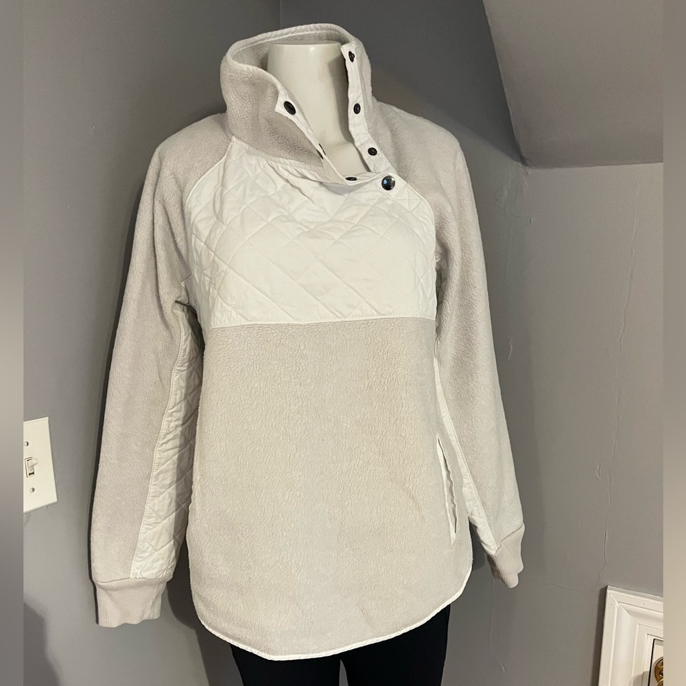 Abercrombie & Fitch Cream Fleece-Lined Jacket